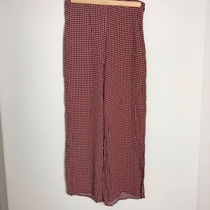 Forever 21 high waisted crop flare patterned pants